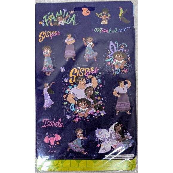 Encanto Velvet 50 Stickers Sticker Sister Goals Isabela Mirabel Girls 4 sheets - Picture 1 of 2